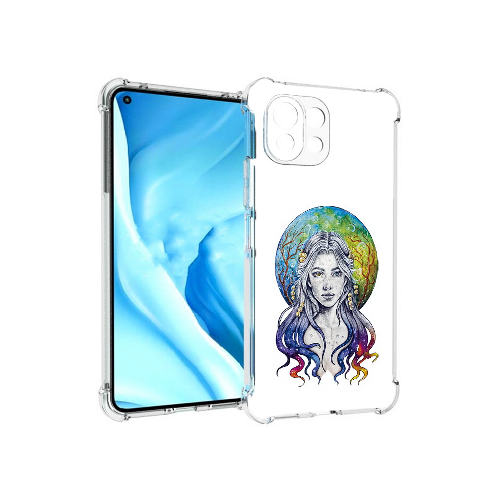 

Чехол MyPads Tocco для Xiaomi Mi 11 Lite девушка с красивыми волосами (PT159462.256.313), Прозрачный, Tocco