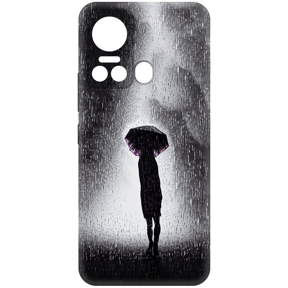 

Чехол-накладка Krutoff Soft Case Ночная крипота для ITEL Vision 5 черный