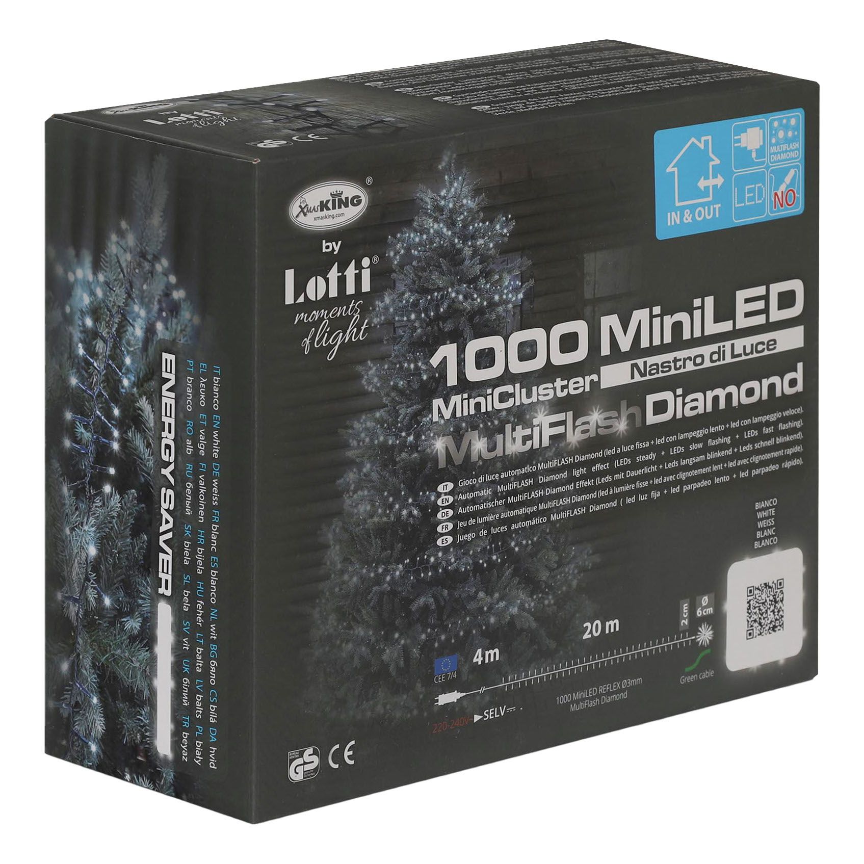 

Световая гирлянда новогодняя Lotti Minicluster 20м белый холодный, Minicluster