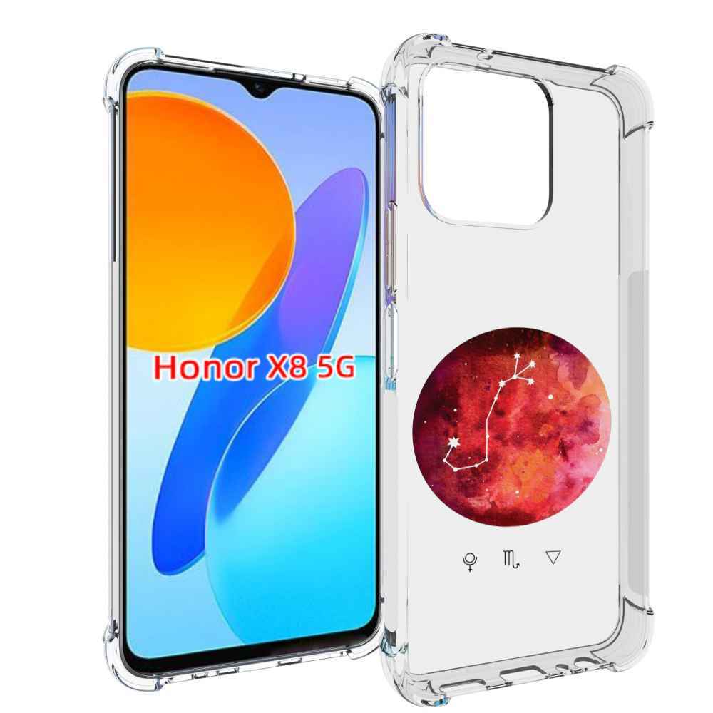 

Чехол MyPads знак зодиака скорпион 6 для Honor X8 5G, Прозрачный, Tocco