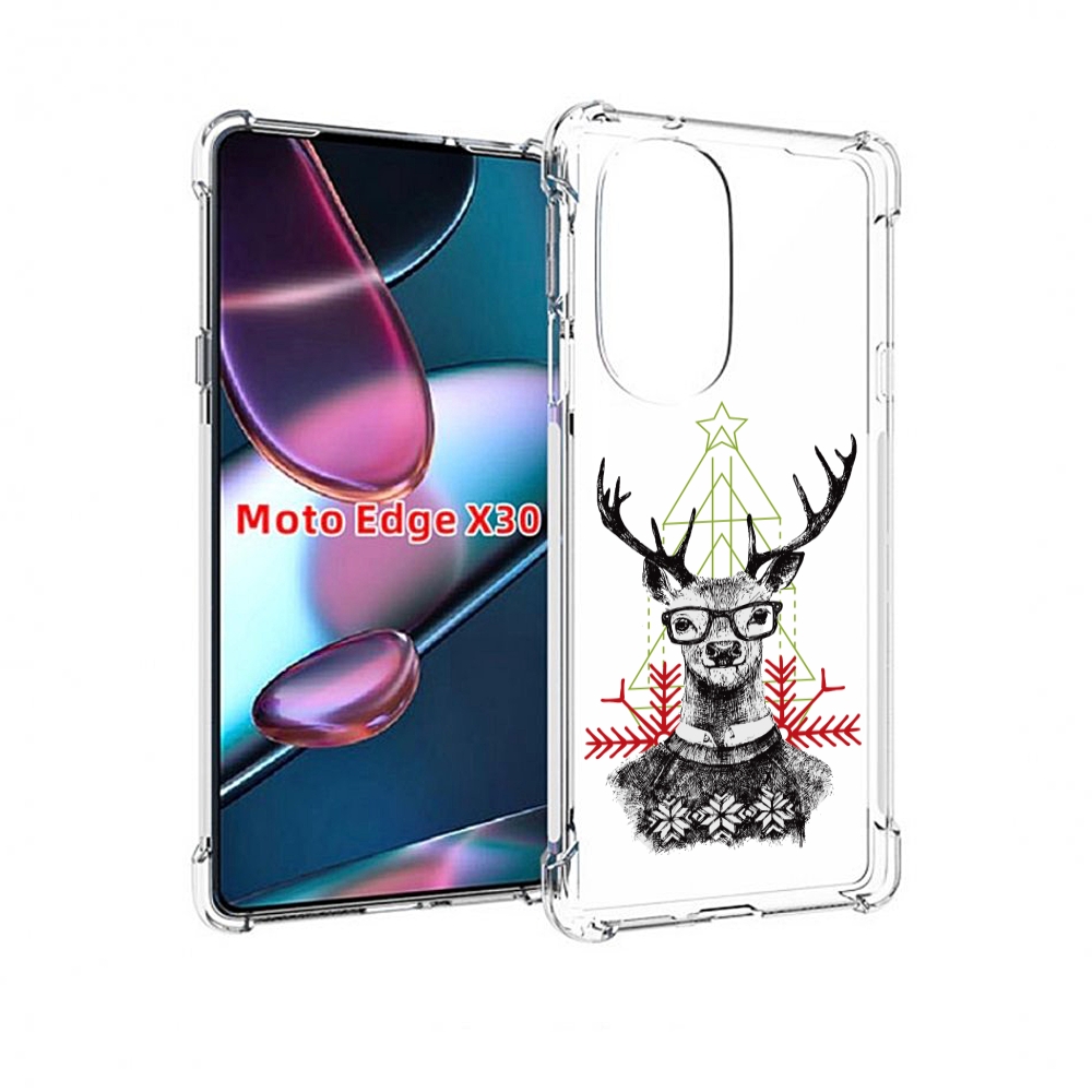 Чехол MyPads умный олень для Motorola Moto Edge X30