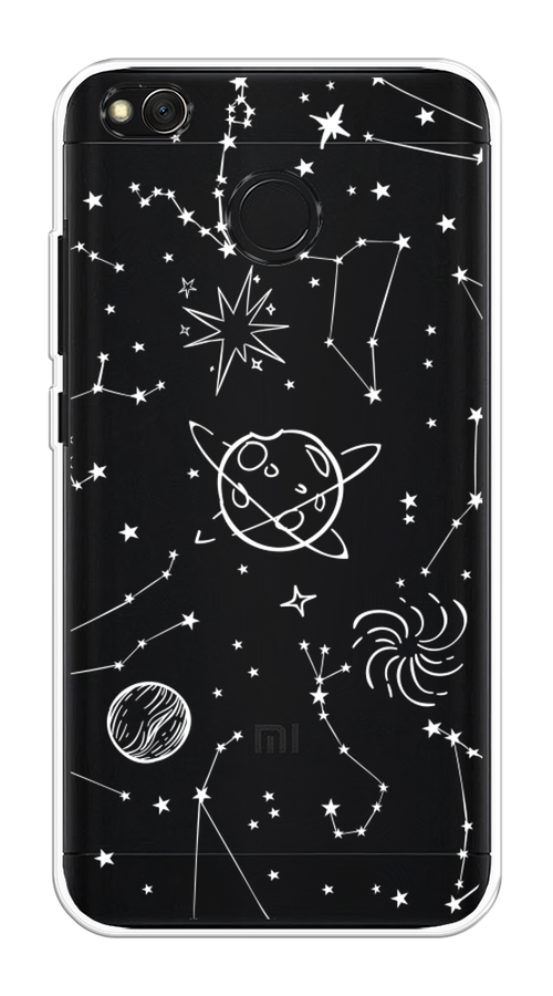 

Чехол на Xiaomi Redmi 4X "Планеты в космосе", Белый, 31450-2
