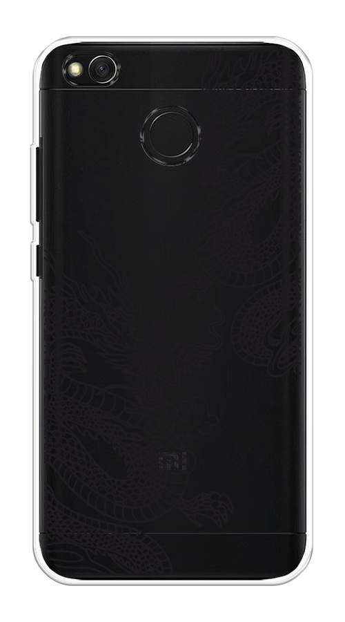 

Чехол на Xiaomi Redmi 4X "Два китайских дракона", Серый;черный, 31450-1