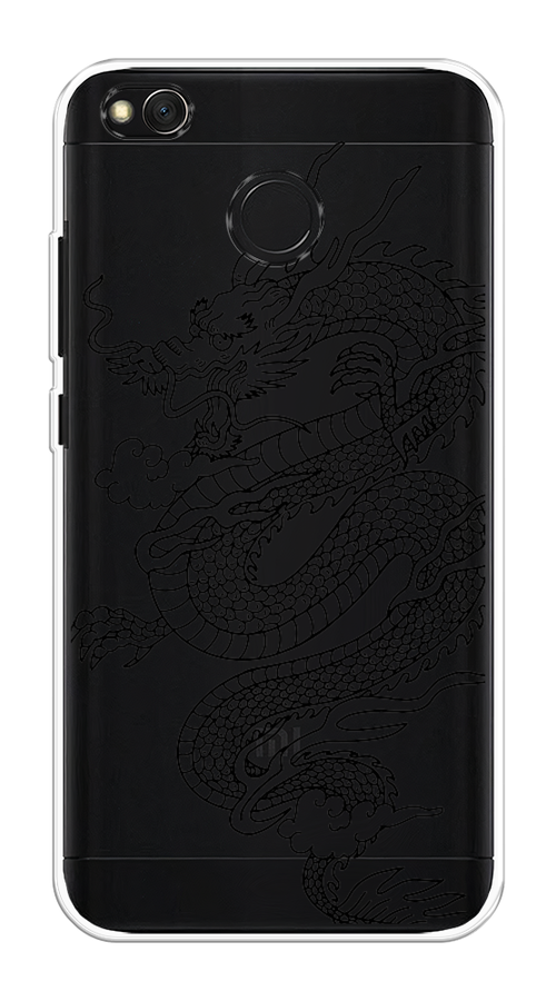 

Чехол на Xiaomi Redmi 4X "Большой китайский дракон", Черный;серый, 31450-1