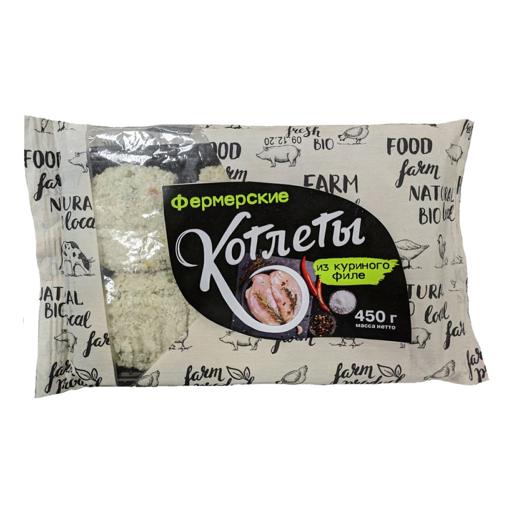 

Котлеты Куриные замороженные 450 г