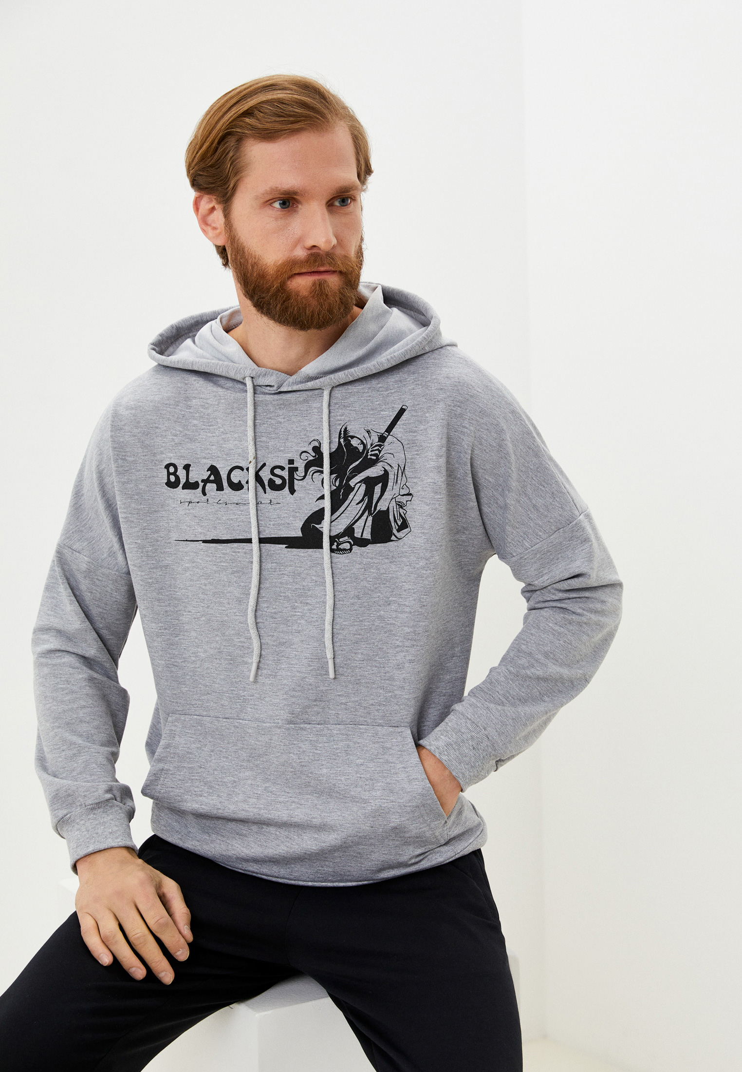 

Худи мужское BLACKSI 2981 BLACKSI серое S, 2981 BLACKSI