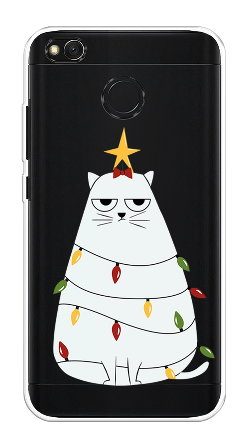 

Чехол на Xiaomi Redmi 4X "Котик в гирлянде", Белый;красный;желтый, 31450-1