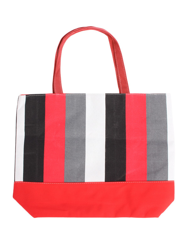 Пляжная сумка женская ZW732, красный/серый Pretty Mania. Цвет: разноцветный
