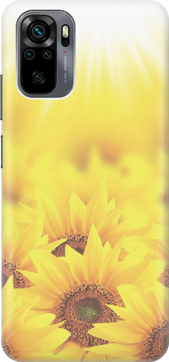 

Чехол на Xiaomi Redmi Note 10 "Поле подсолнухов", Желтый;оранжевый, 2931