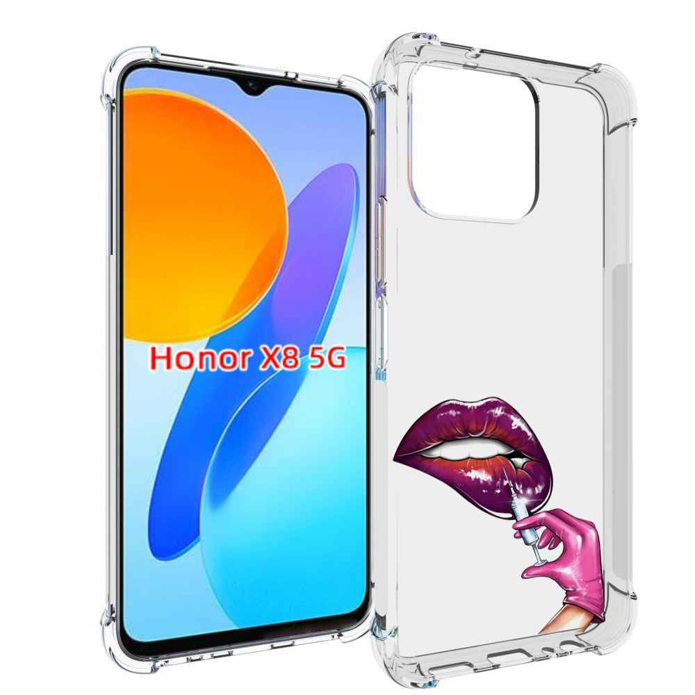 

Чехол MyPads качаем-губы для Honor X8 5G, Прозрачный, Tocco