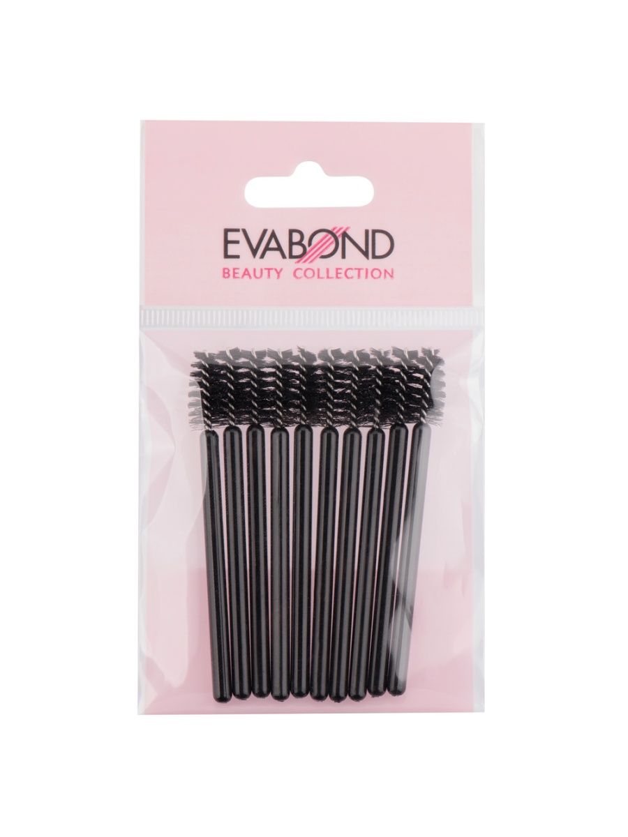 Щеточка для бровей винтовая mini 10шт EvaBond