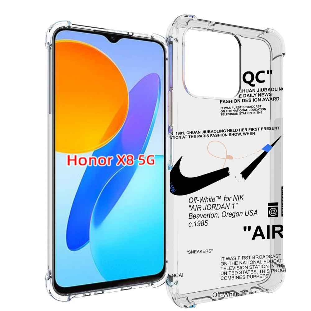 

Чехол MyPads коллаборация-найк для Honor X8 5G, Прозрачный, Tocco