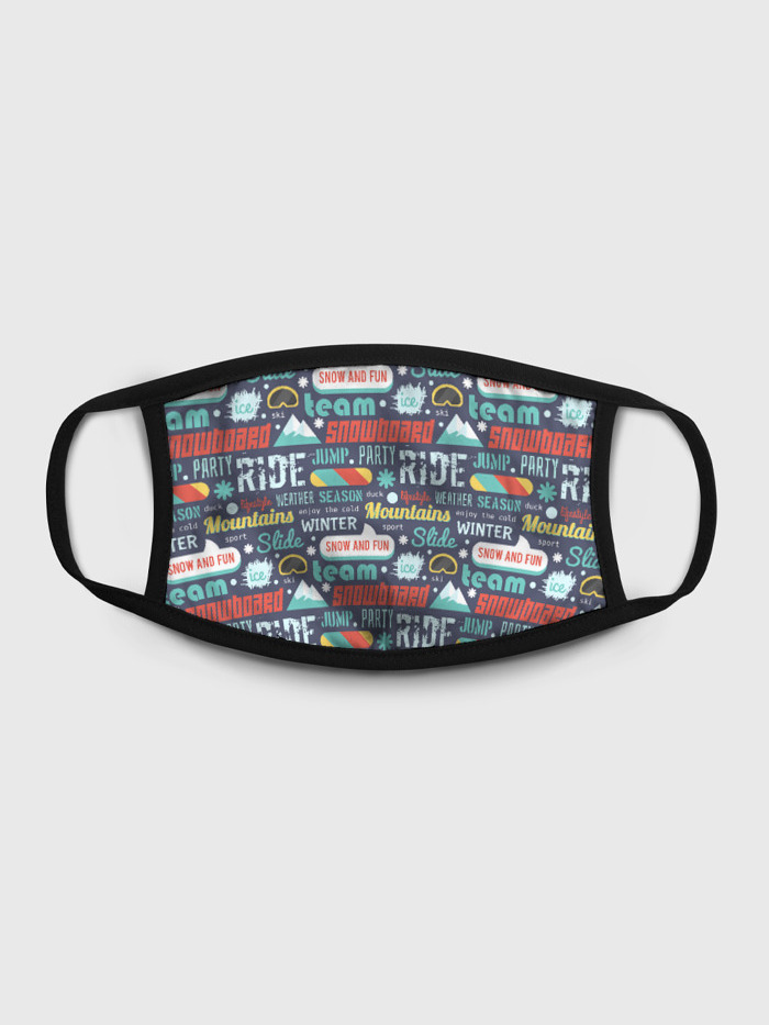 

Многоразовая маска унисекс Burnettie Snowboard, Ride, Winter, Разноцветный, Snowboard, Ride, Winter