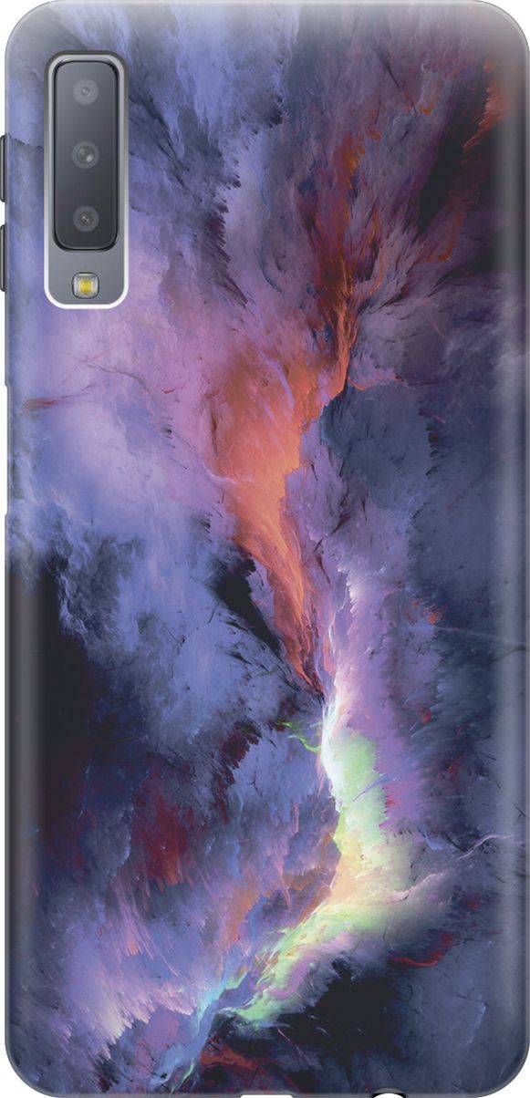 

Силиконовый чехол на Samsung Galaxy A7 (2018) с принтом "Гром и молния", Фиолетовый;черный, 7194