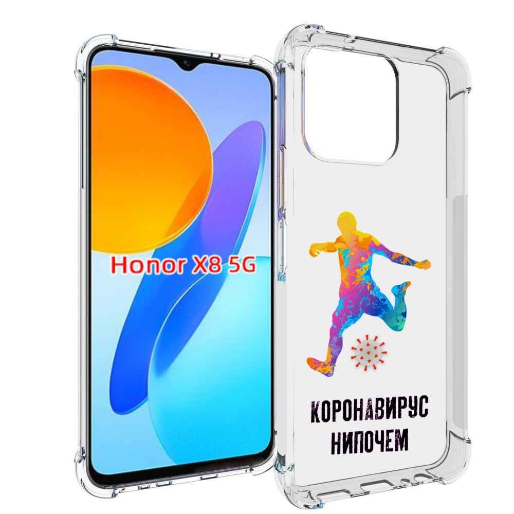 

Чехол MyPads коронавирус-нипочем для Honor X8 5G, Прозрачный, Tocco