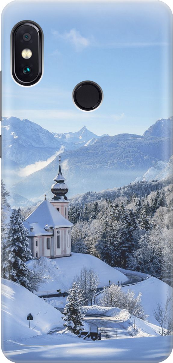 

Чехол на Xiaomi Redmi Note 5 "Заснеженные горы", Голубой;синий, 2934