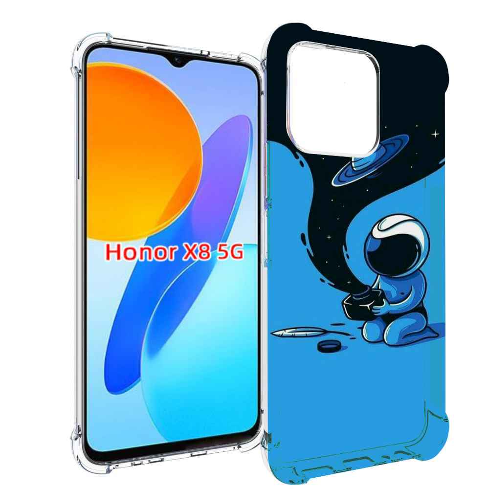 

Чехол MyPads космос из черной краски для Honor X8 5G, Прозрачный, Tocco