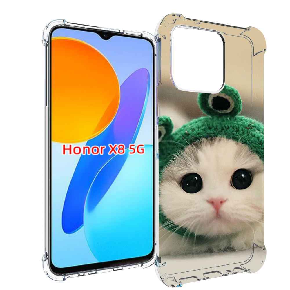 

Чехол MyPads кот-лягушка детский для Honor X8 5G, Прозрачный, Tocco