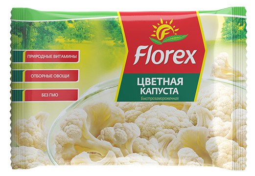 

Капуста цветная Florex быстрозамороженная 400 г