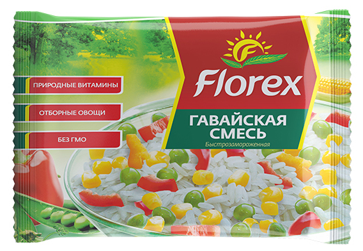 фото Смесь овощная florex гавайская быстрозамороженная 400 г