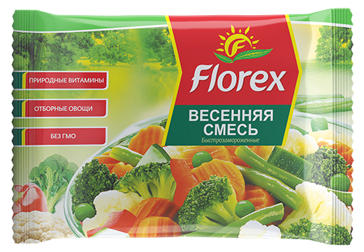 фото Смесь овощная florex весенняя быстрозамороженная 400 г