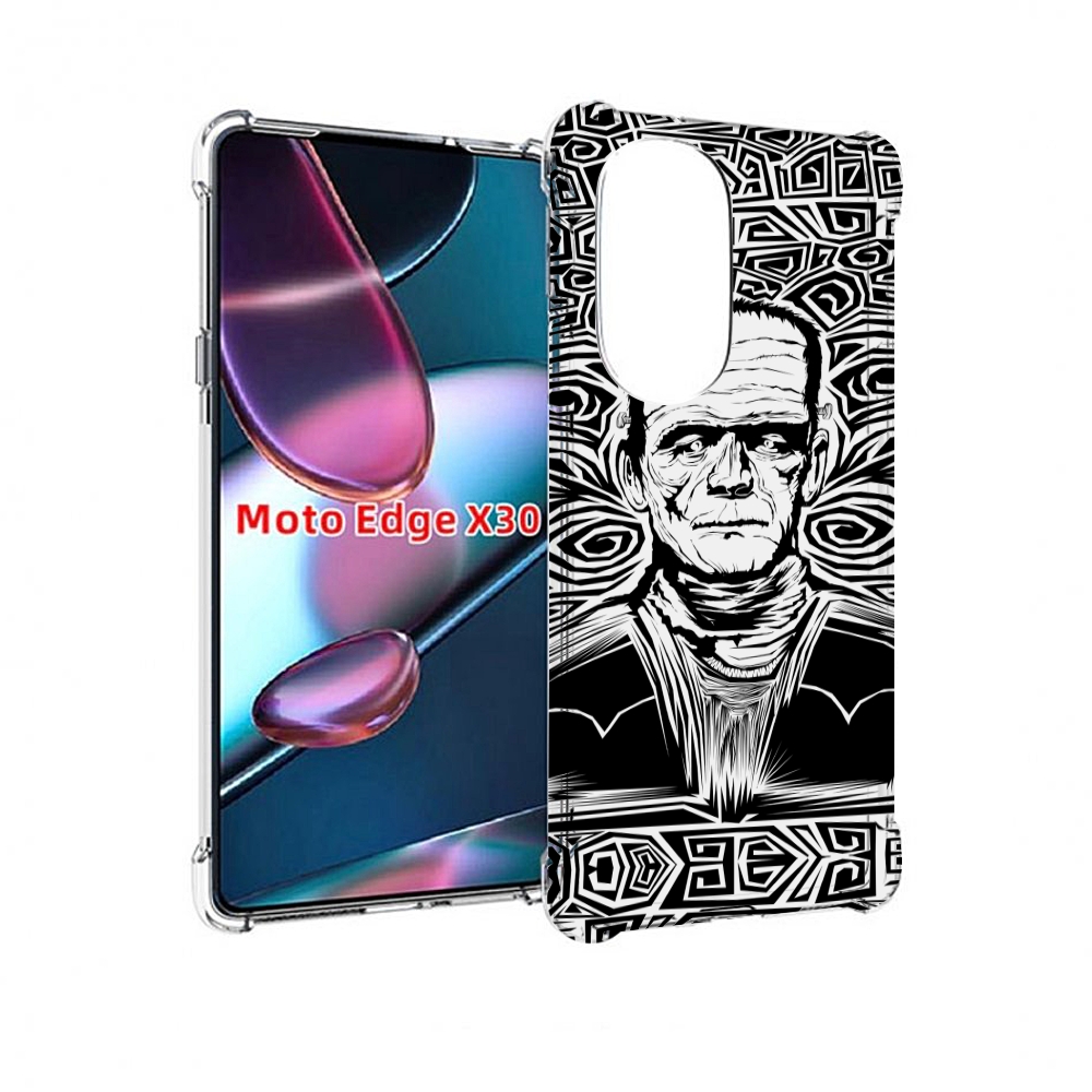 

Чехол MyPads франкенштейн черно белый для Motorola Moto Edge X30, Прозрачный, Tocco