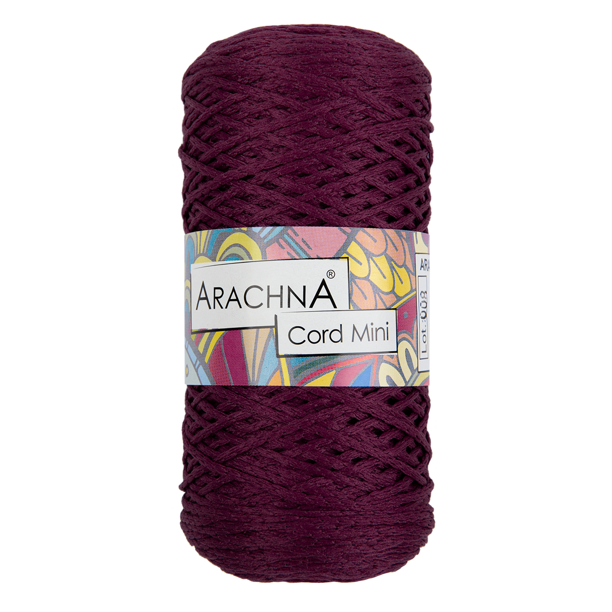 

Пряжа ARACHNA "Cord Mini" 100% полиэфир 3 шт. х 75 г+-10 г 200 м+-10 м №08 слива, Бордовый