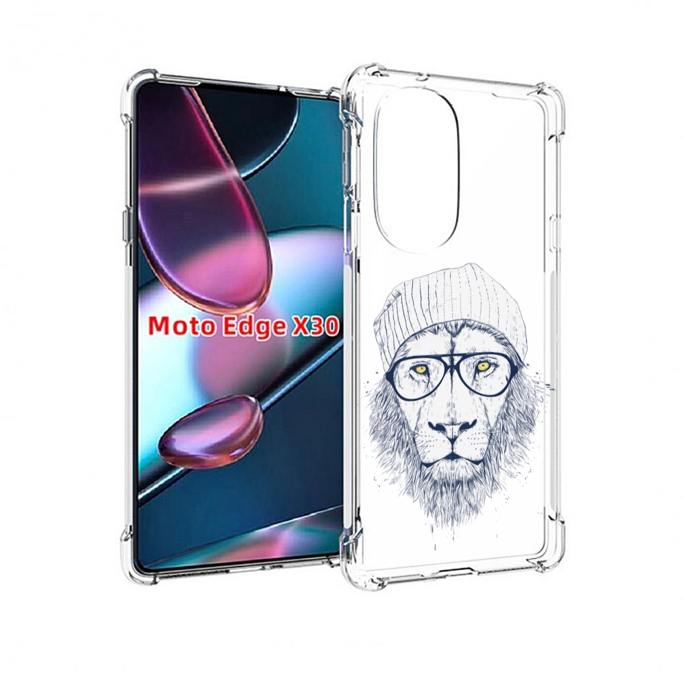

Чехол MyPads хиппи лев для Motorola Moto Edge X30, Прозрачный, Tocco