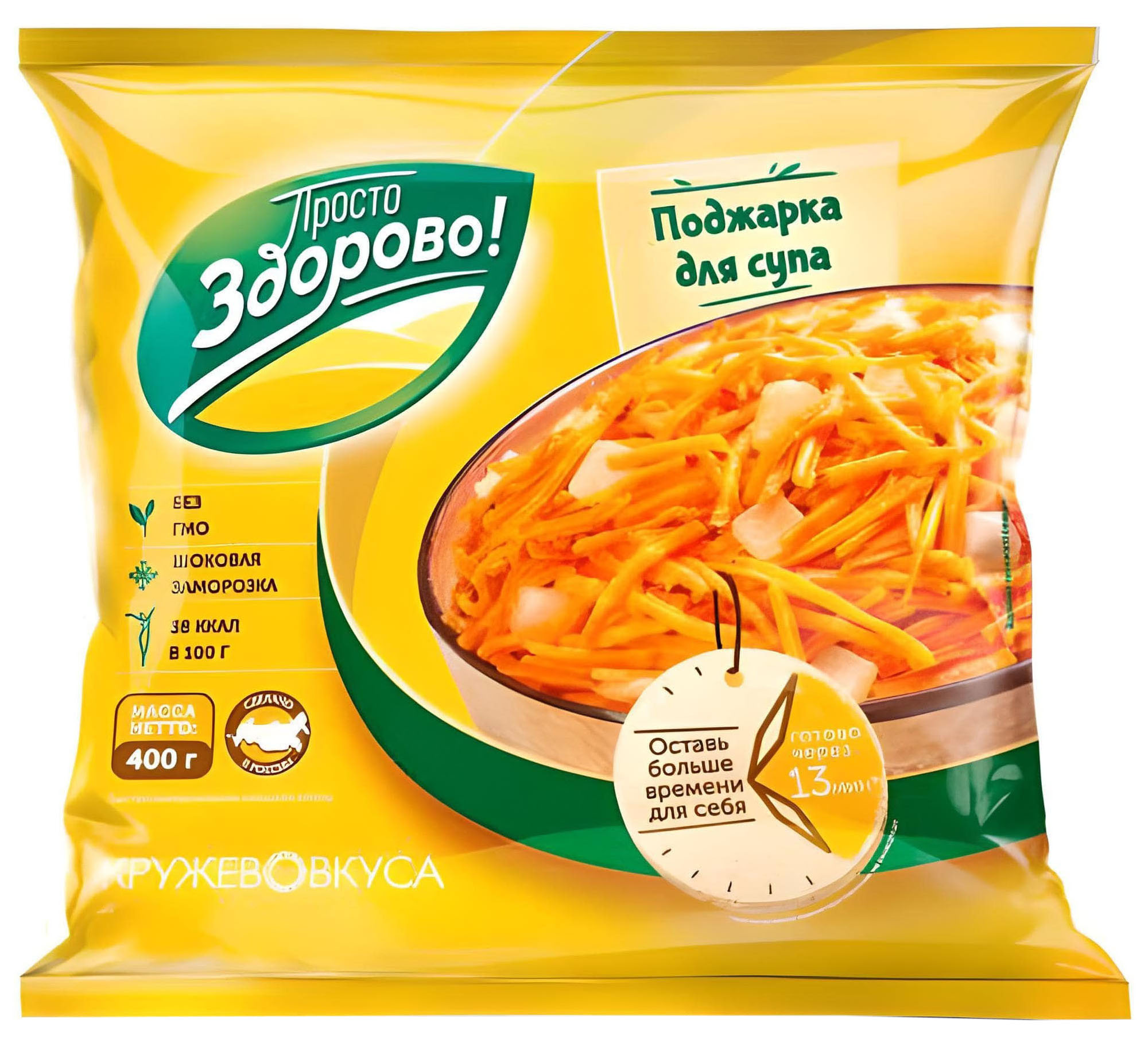 

Овощная смесь Кружево Вкуса Поджарка для супа быстрозамороженная 400 г