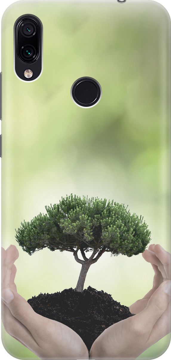

Чехол на Xiaomi Redmi Note 7 "Оберегайте природу", Бежевый;зеленый, 2935