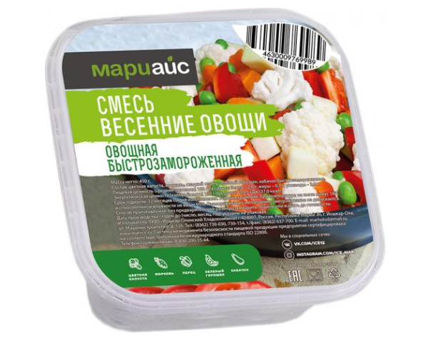 Замороженная смесь Мариайс Весенние овощи быстрозамороженная 450 г