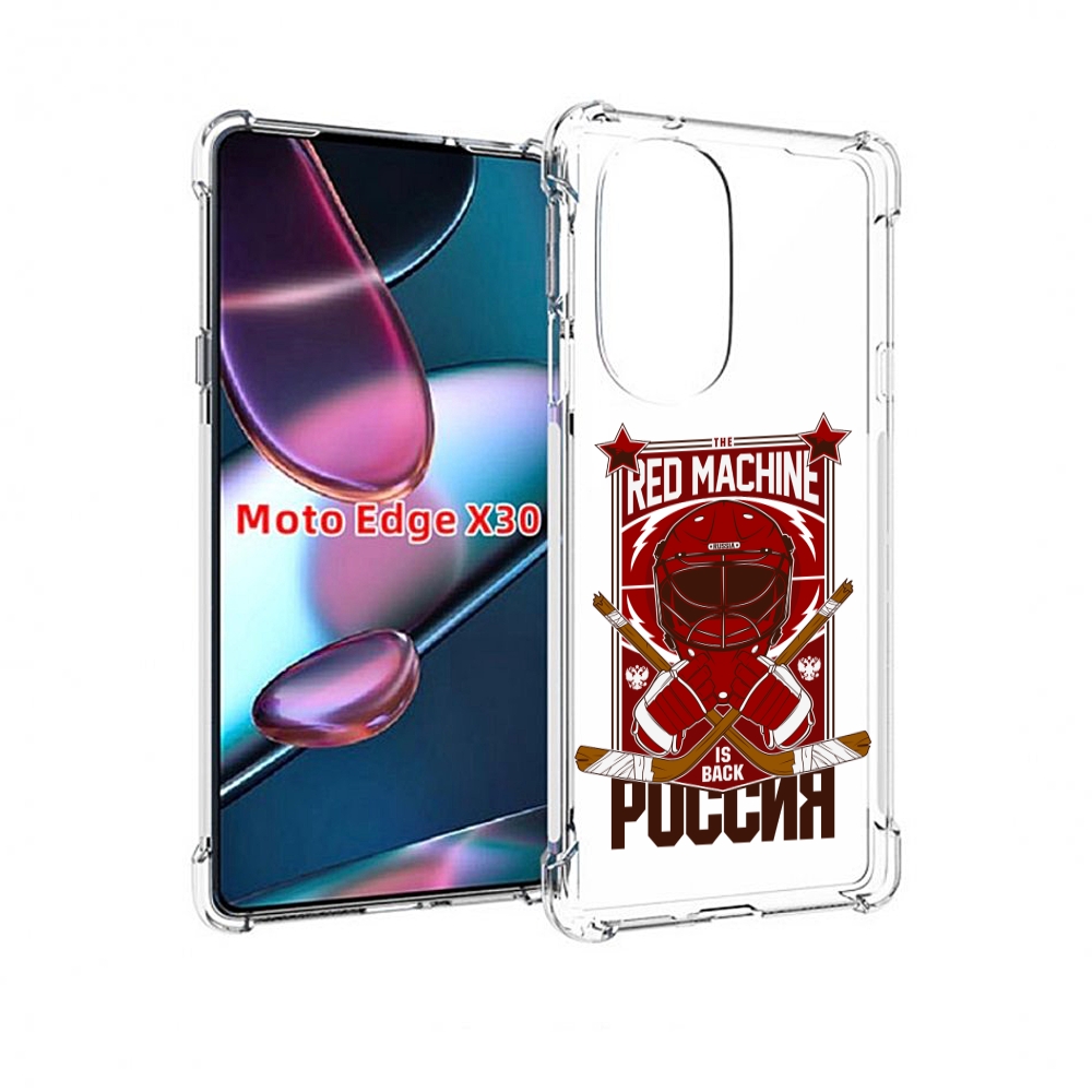 

Чехол MyPads хоккей россия для Motorola Moto Edge X30, Прозрачный, Tocco