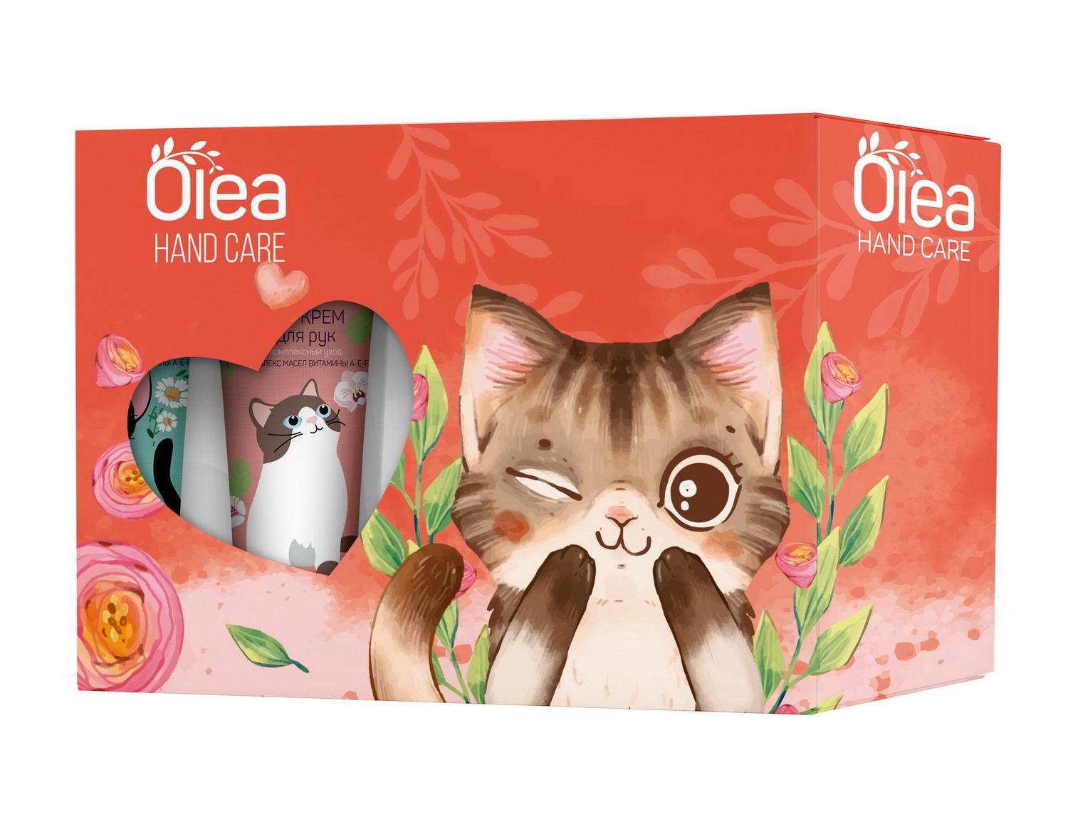 Подарочный набор OLEA HAND CARE CATS Крем для рук 3 шт х 30 мл