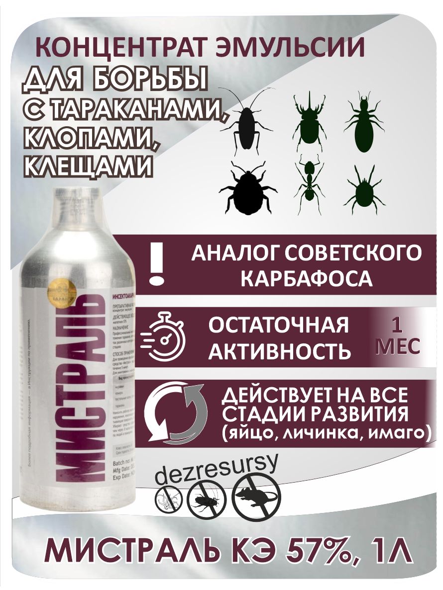 

Жидкость от насекомых НПО Гарант Мистраль 3223009061 1000 г, Мистраль