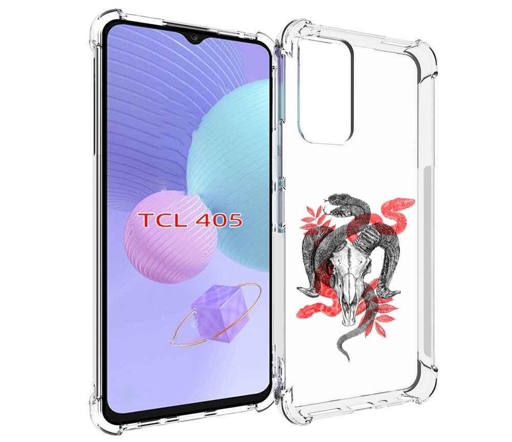 

Чехол MyPads змея в черепе рисунок для TCL 405, Tocco