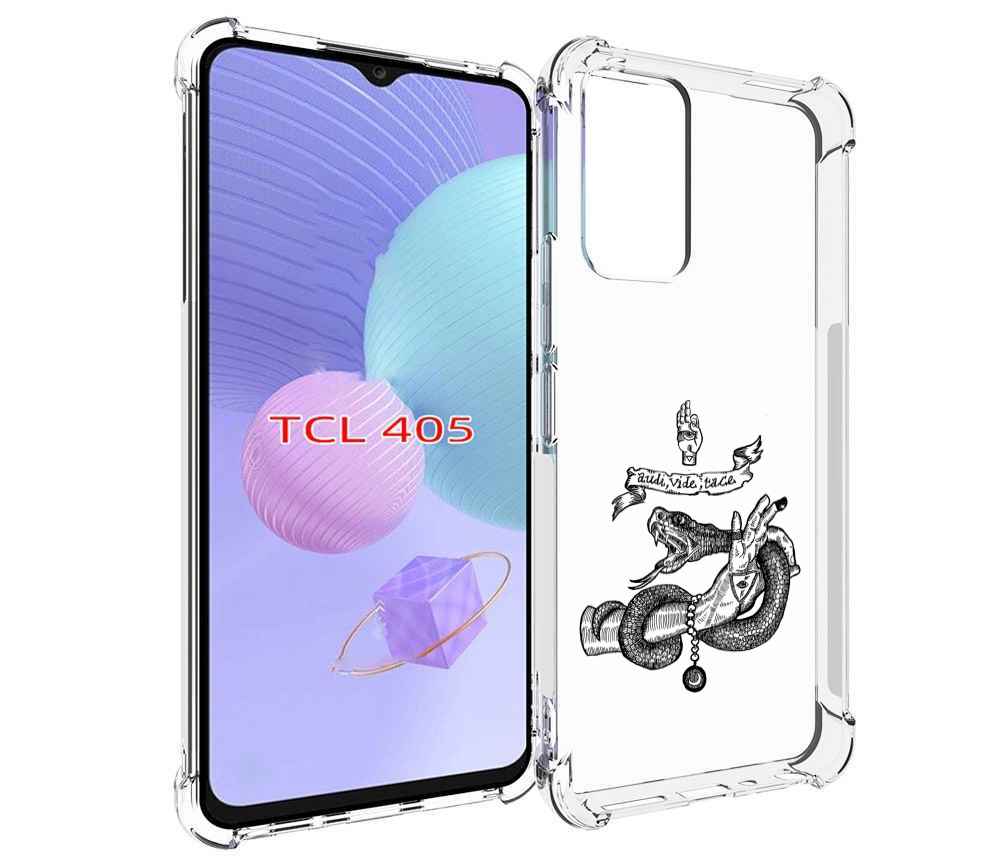 

Чехол MyPads змея на руке рисунок для TCL 405, Tocco
