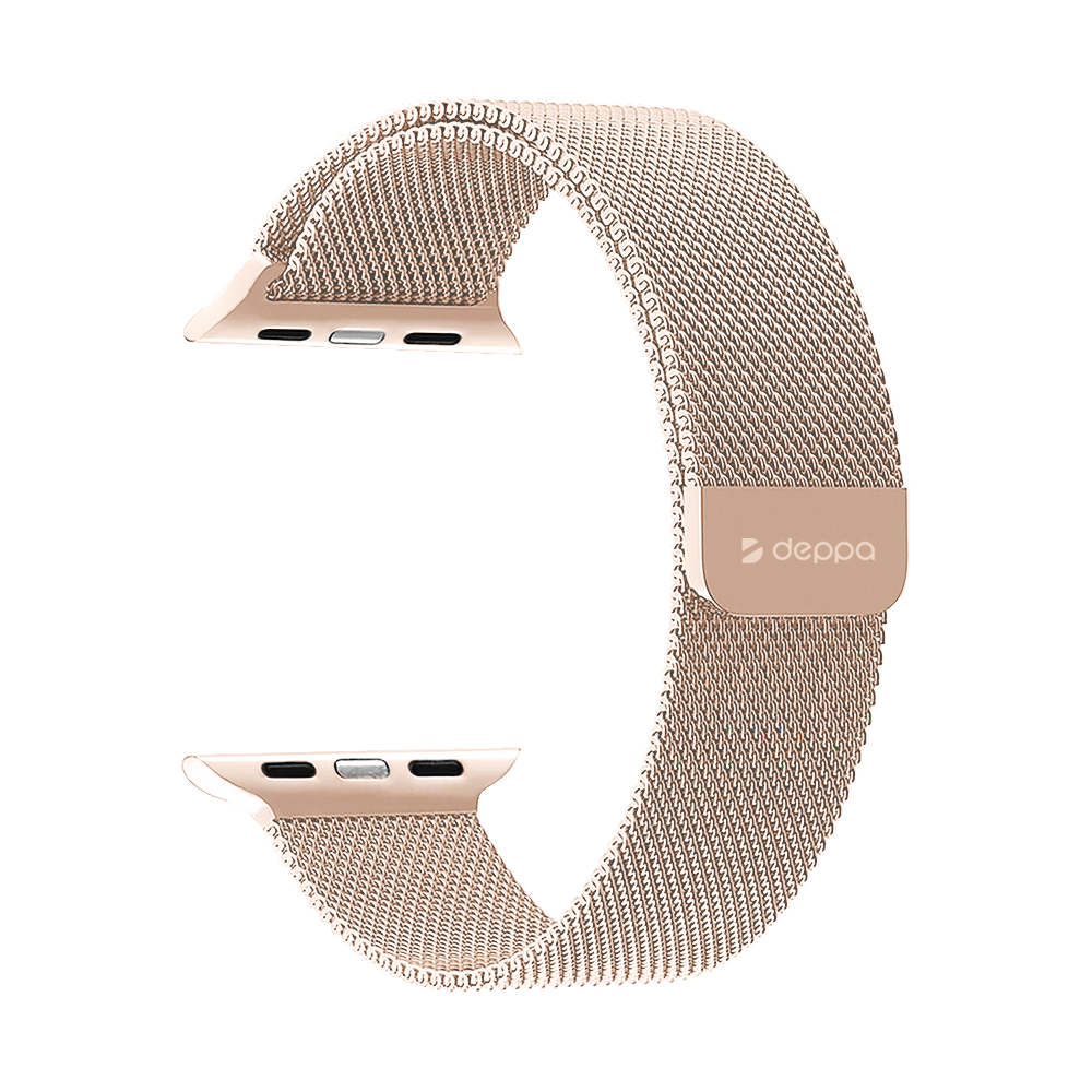 

Ремешок Deppa Band Mesh для Apple Watch 38/40 mm, нержавеющая сталь, золотой, Золотистый, 47143