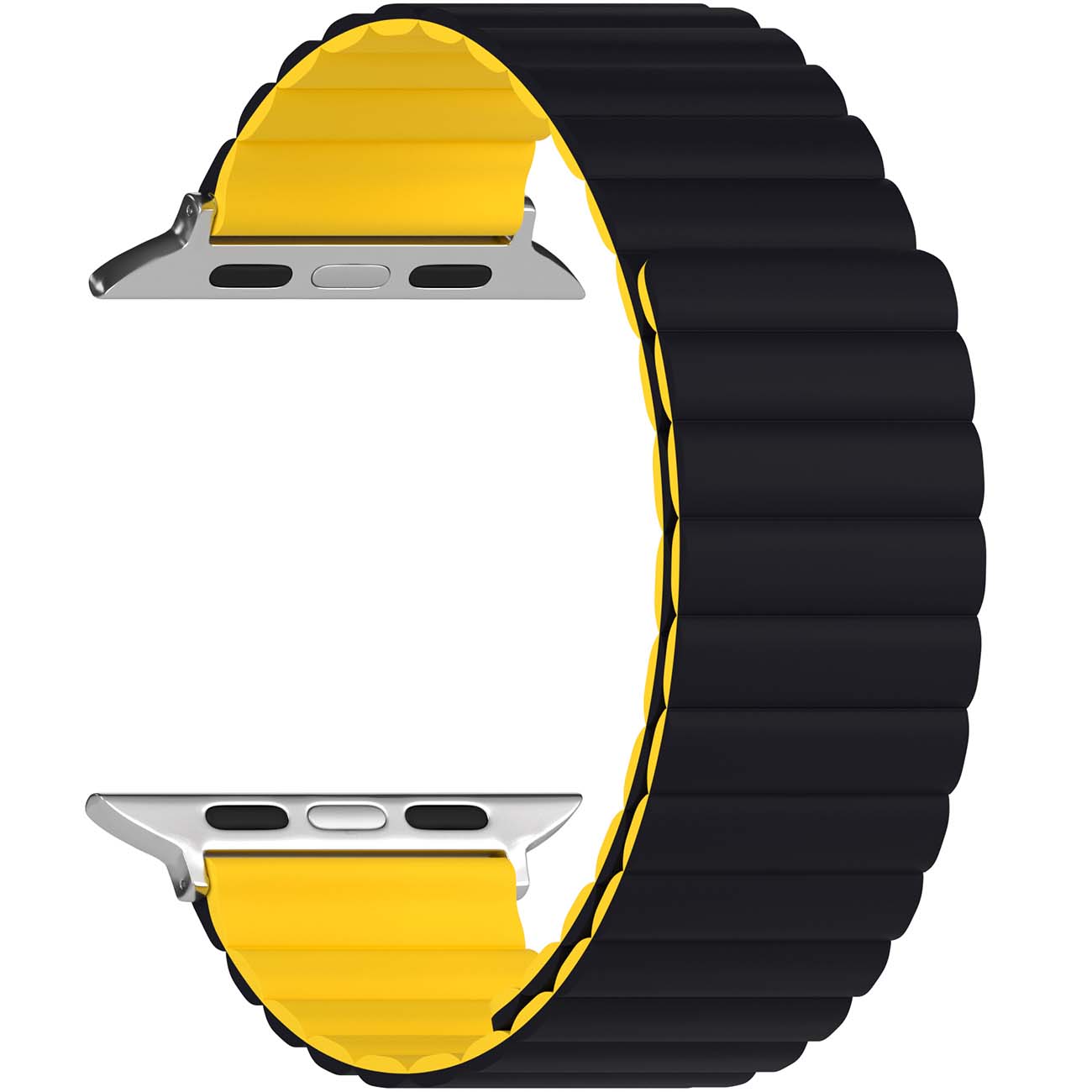 фото Ремешок lyambda для apple watch 38/40/41mm acrux black/yellow (dsj-30-40-by)