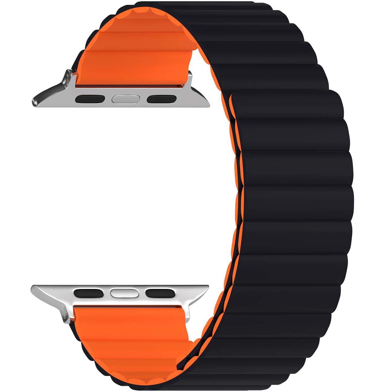 Ремешок Lyambda для Apple Watch 42/44/45mm ACRUX Black/Orange (DSJ-30-44-BO)