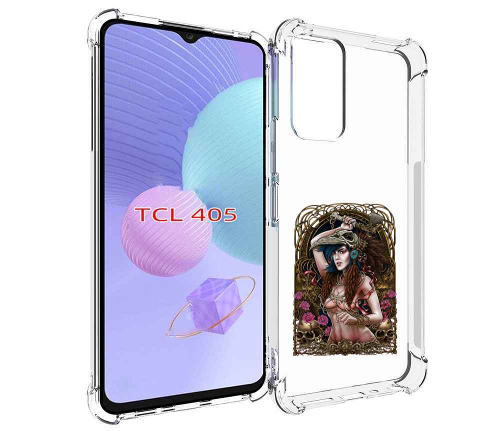 

Чехол MyPads красивая девушка рисунок для TCL 405, Tocco