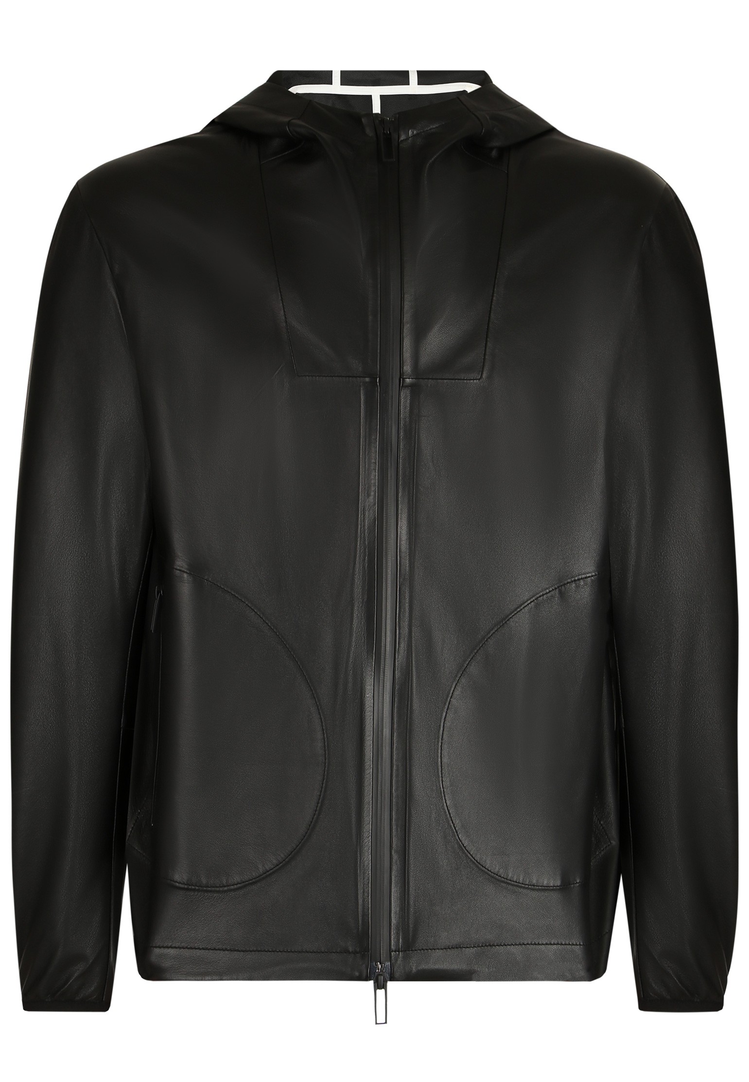 

Кожаная куртка мужская Emporio Armani 126861 черная 52 IT, 126861