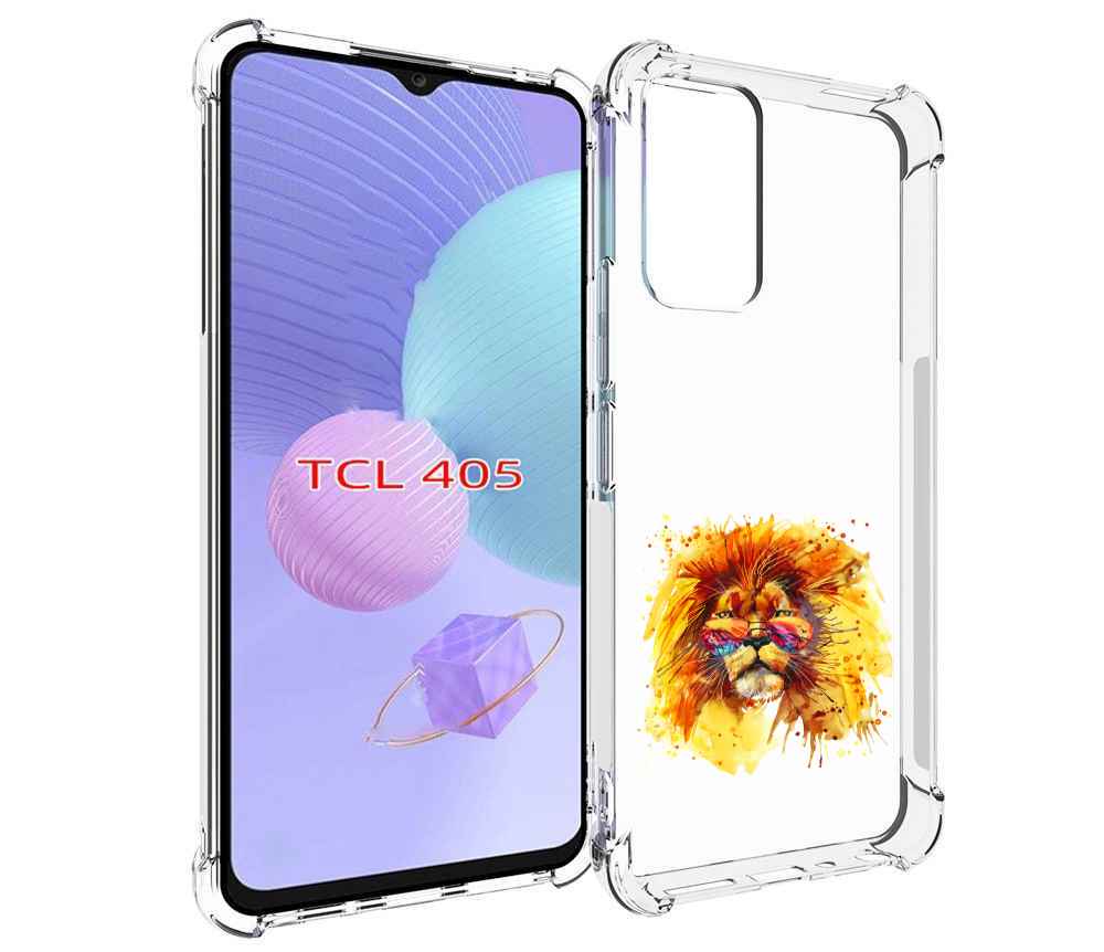 

Чехол MyPads лев в очках для TCL 405, Tocco