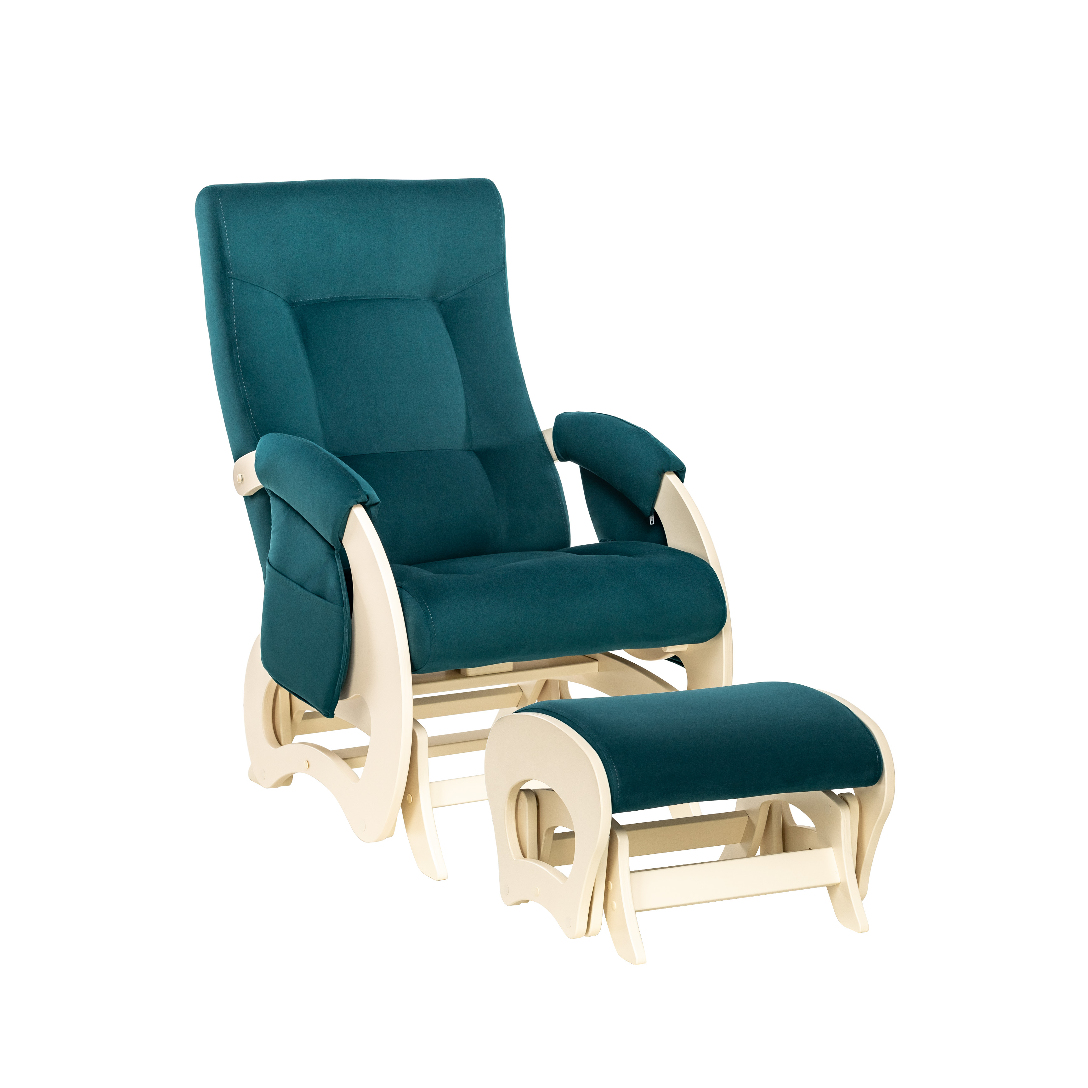 Кресло-глайдер и пуф для мамы для кормления Milli Ария Дуб шампань V20 кресло для мамы milli пуф uni молочный дуб