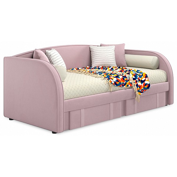 

Кровать односпальная Zeppelin Mobili Elda c матрасом PROMO B COCOS, Розовый, Elda c матрасом PROMO B COCOS
