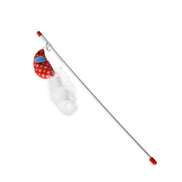 

Игрушка для кошек Foxie Snow mouse Дразнилка Снежная мышка с кошачьей мятой красная
