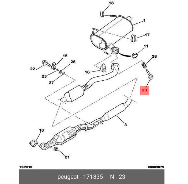 Болт Приемной Трубы Peugeot-Citroen 1718.35