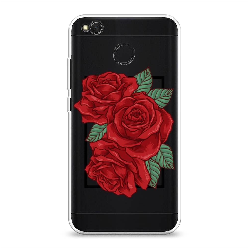 

Чехол на Xiaomi Redmi 4X "Три алые розы", Красный, 31450-2