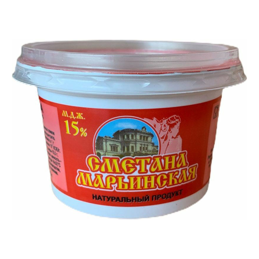 

Сметана Молочный дом Марьинская 15% 180 г