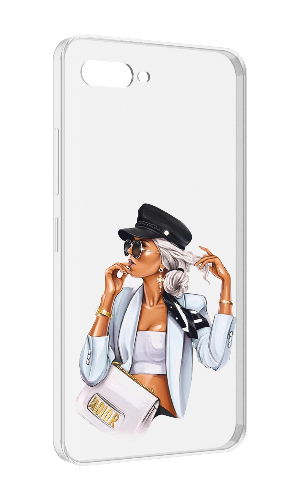 

Чехол MyPads девушка-в-белом-с-модной-сумочкой женский для ITEL A25 / ITEL A25 Pro / IT..., Прозрачный, Tocco