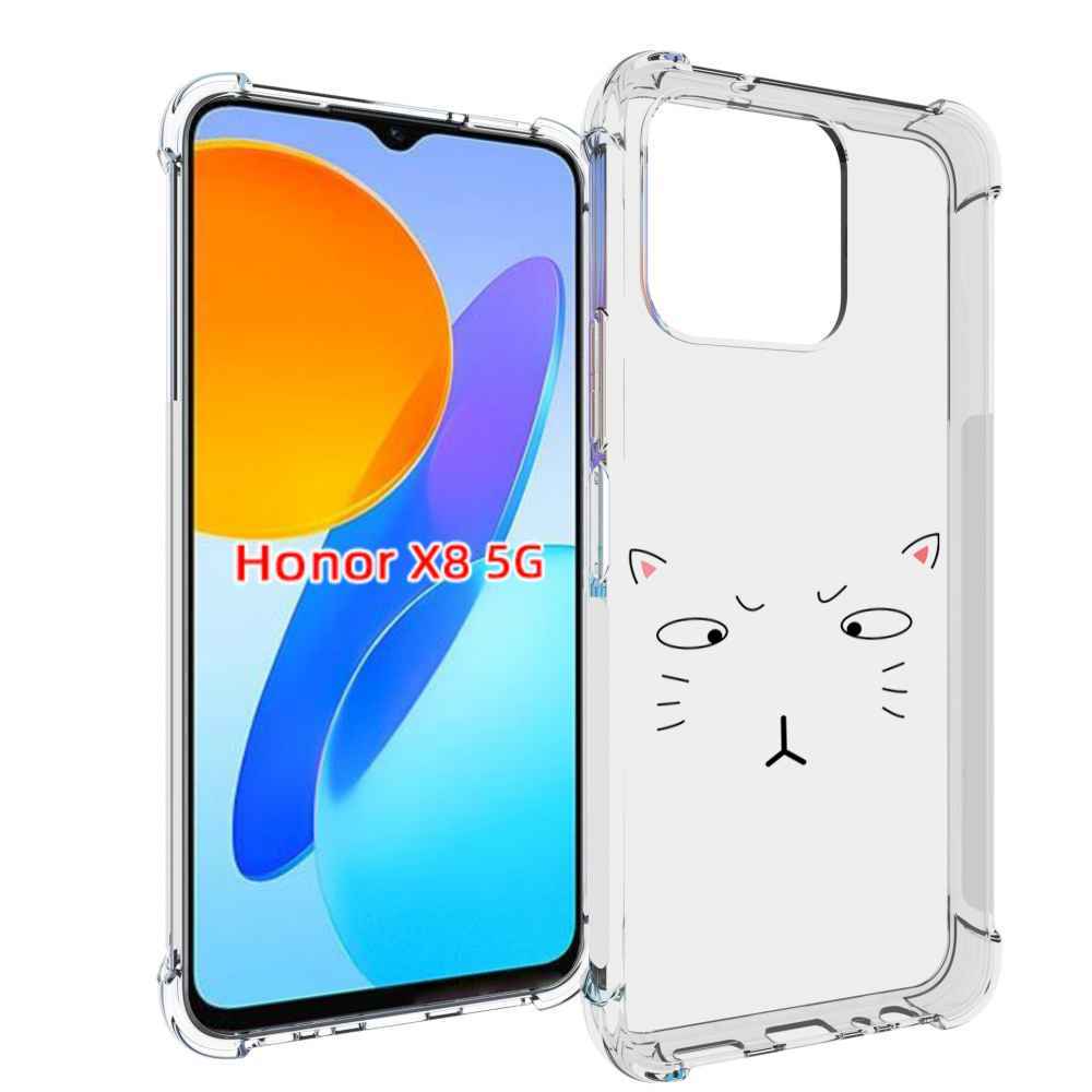 

Чехол MyPads кот-части-лица для Honor X8 5G, Прозрачный, Tocco